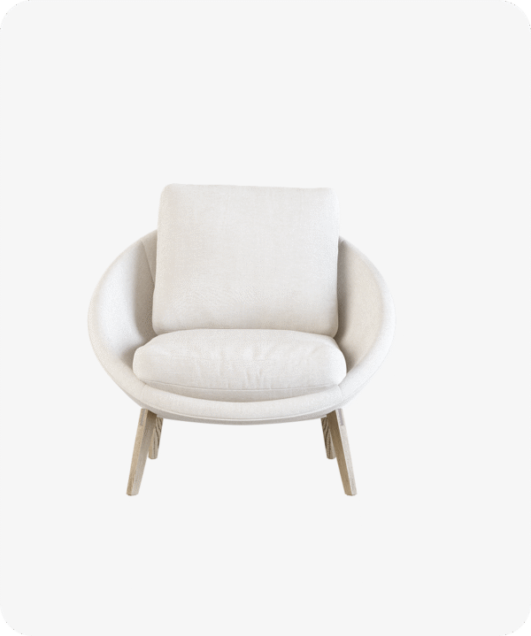 The Cove Lounge Chair in Cream Weave